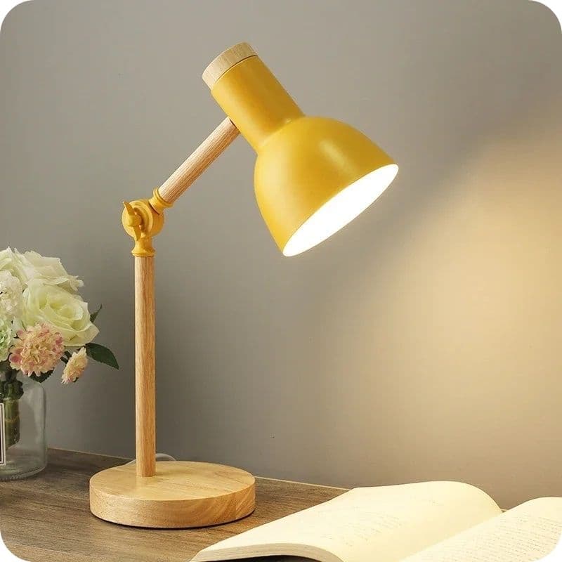 Lampe-de-chevet-bois-articule-jaune