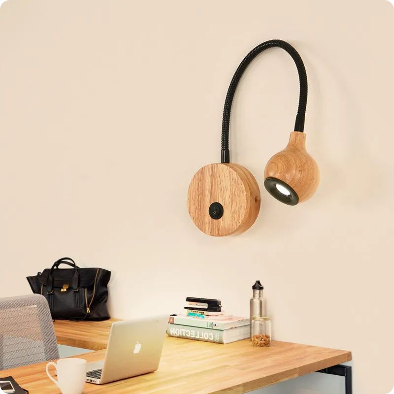 Lampe de chevet Murale en Bois