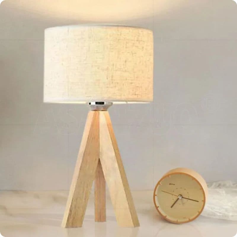 Lampe de chevet Trépied Bois Scandinave