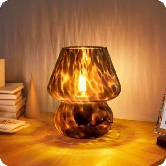 Lampe de Chevet Champignon en Verre