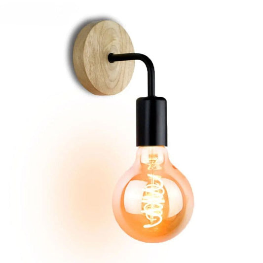 Lampe de chevet Murale Bois Industrielle