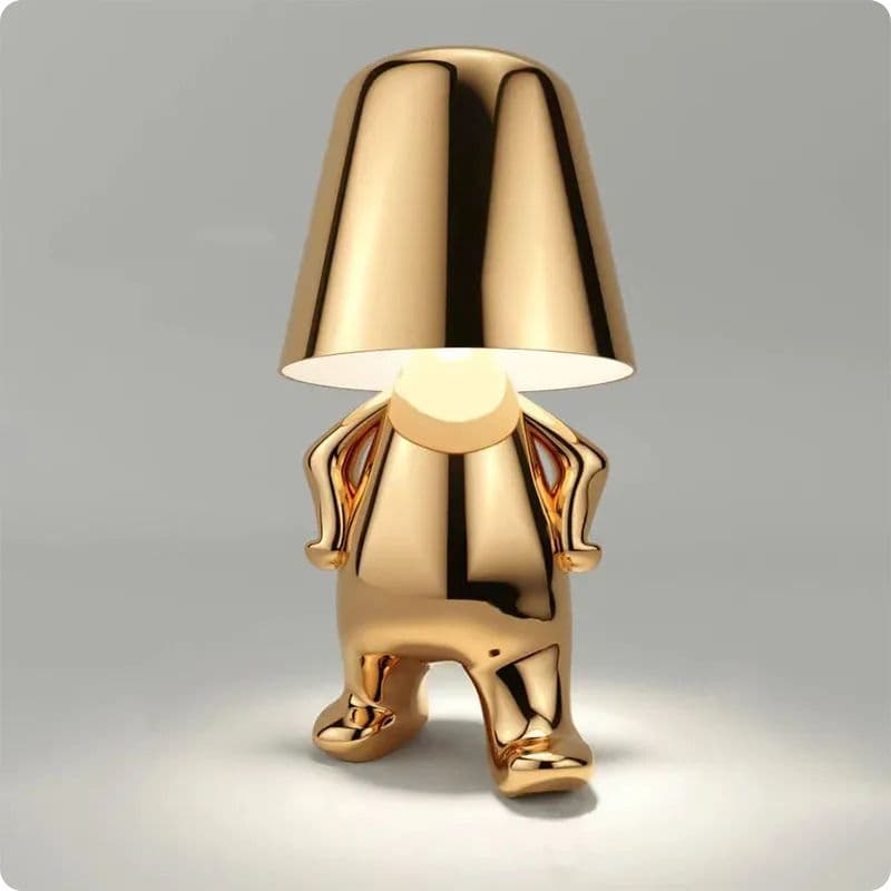 Lampe de chevet Déco Or Petit Homme Penseur