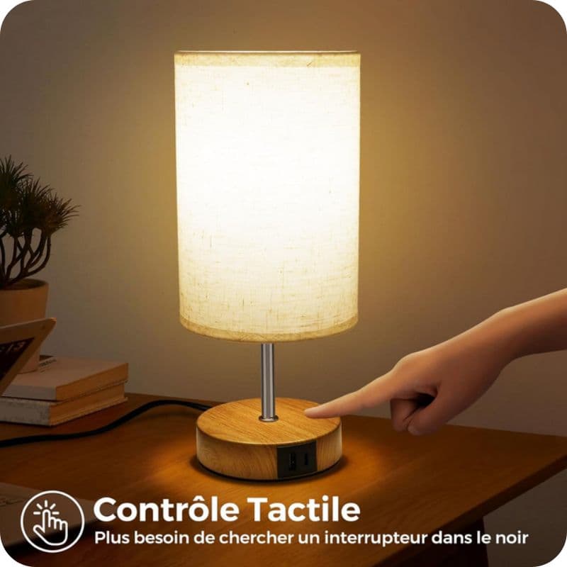 Lampe de Chevet Ports USB Tactile