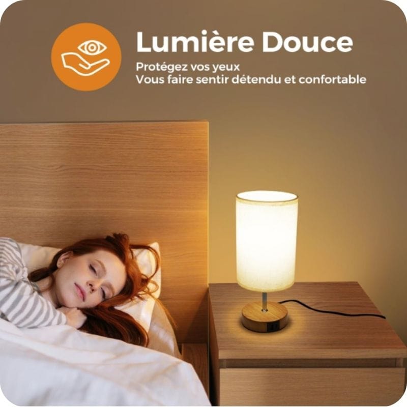 Lampe de Chevet Tactile | Ports USB