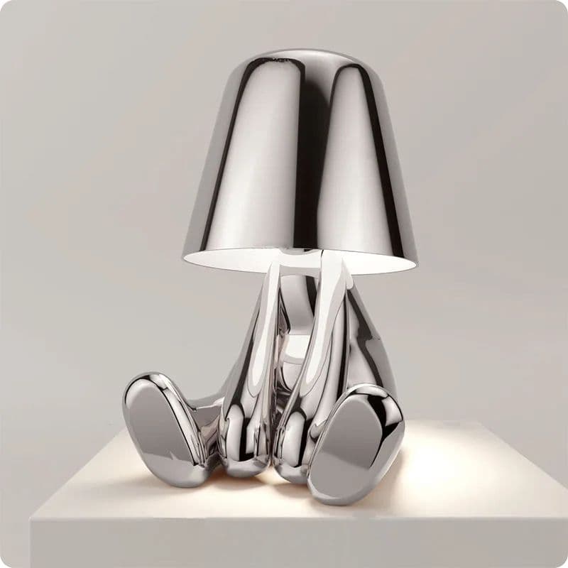 Lampe de chevet Déco Argent | Petit Homme Penseur