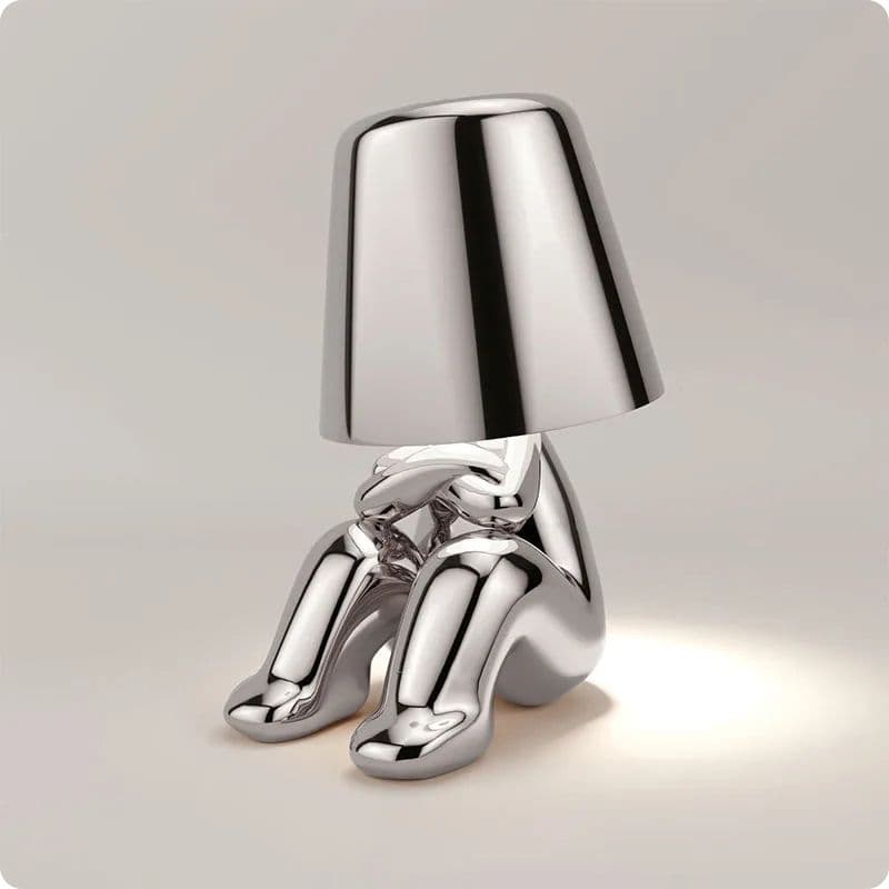 Lampe de chevet Déco Argent | Petit Homme Penseur