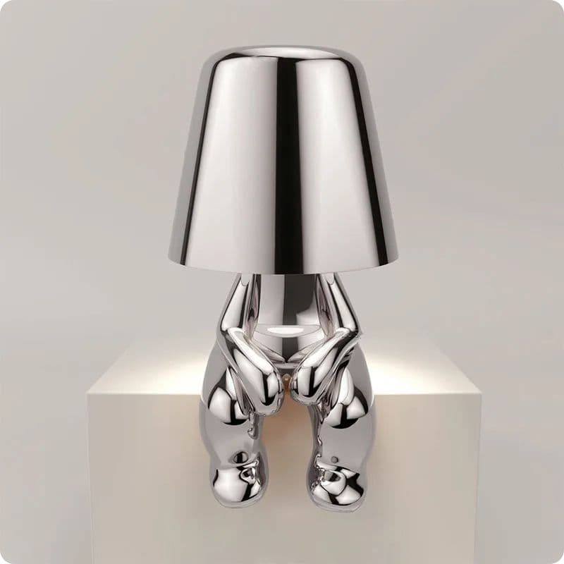 Lampe de chevet Déco Argent | Petit Homme Penseur